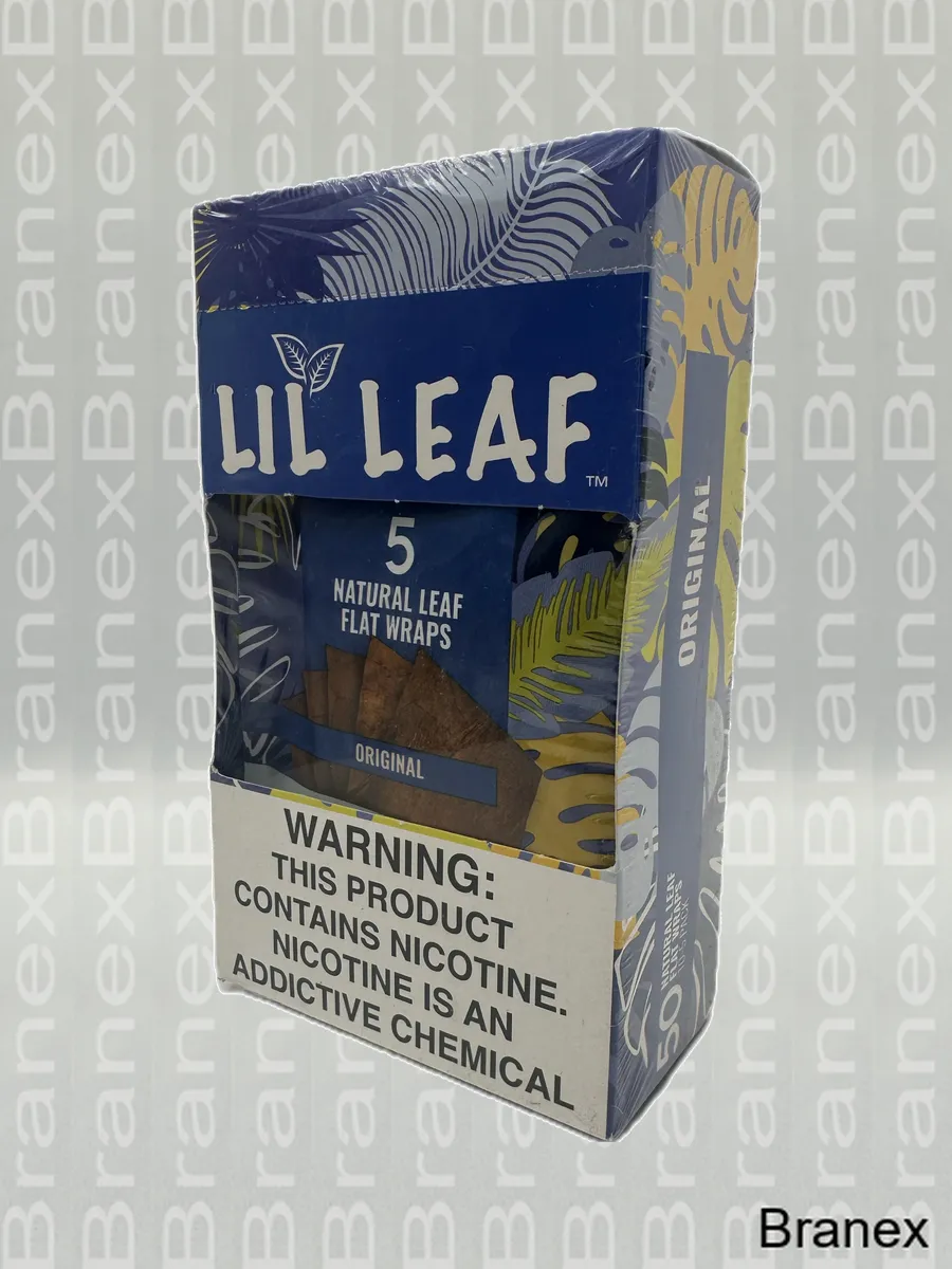 little leaf tobacco Lil Leaf Flat Wraps - 10/5 Pack - Branex Wholesale