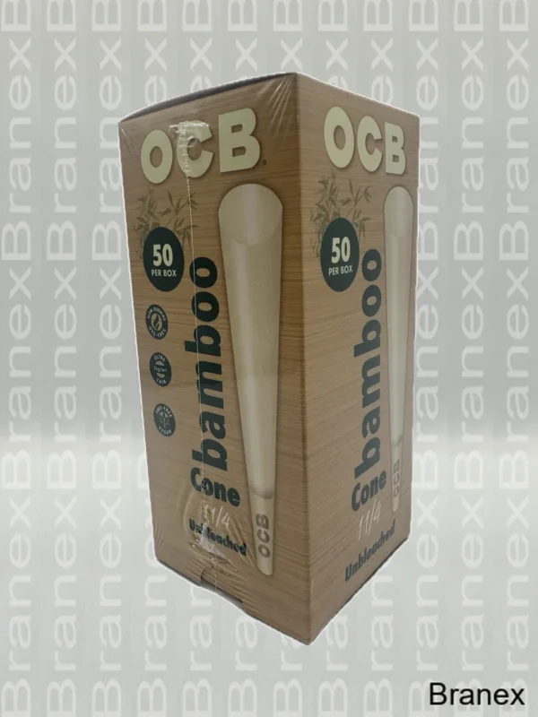 OCB Bamboo 1 1/4 Unbleached Cones - 50 Count